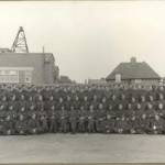 Tom McRoy, at Alfreton Hall with the Headquarter Platoon in 1940. Tom is on the second row from the top, 2nd from the right.