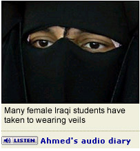 Veiled young Iraqi woman