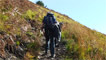 the steep hillside track towards Penpych.