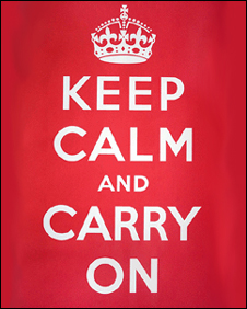 Keep Calm and Carry On poster