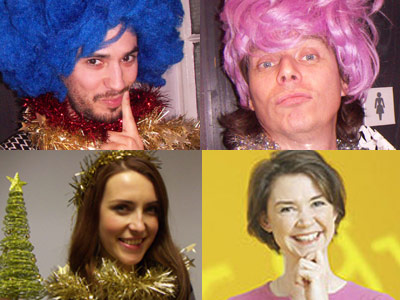 Finn, Derm, Natalie and Alice in the BBC Learning English panto