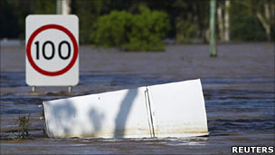 Fridge in flood