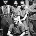 Geoff with four of his colleagues, taken somewhere in France, during a well earned rest.