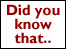 Did you know that?