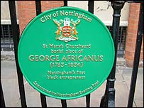 George Africanus plaque