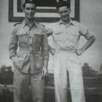 A chance meeting in India. Wilf Morgan is on the right and John Mailes on the left.