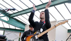 Athlete in Blackpool performing for Dermot O'Leary