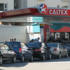 Cars queueing for petrol after some stations reopen following rioting