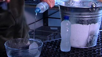 Dr Yan turned liquid water into ice in this experiment.