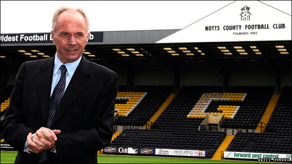 Sven-Goran Eriksson at Meadow Lane