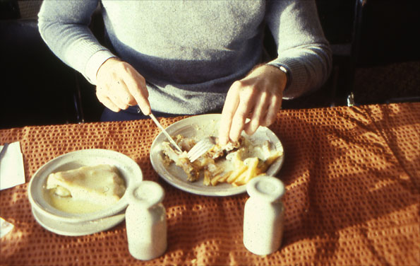 Canteen meal, 1982