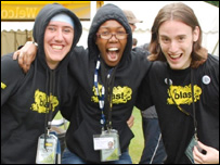 Young people working with Blast on Tour