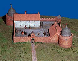 A model showing a typical Bawn of the period. This one is of the famous Bawn at Bellaghy