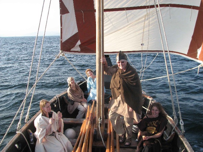 sandwich eating on a longship