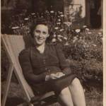 Mum on leave at home in Bingley in 1945