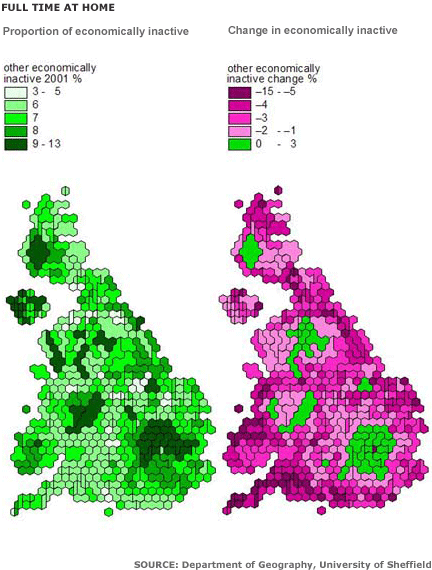 Map showing the economically inactive - other