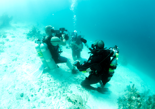 filming beneath the sea