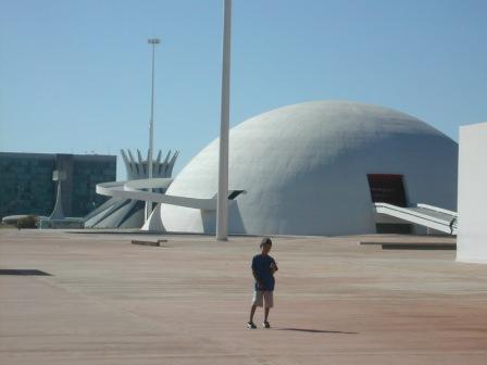 The architecture in Brasília and my son