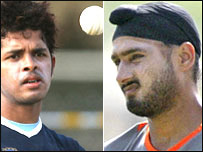 श्रीसंत और हरभजन सिंह