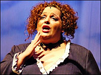 Alli Hewitt on stage