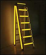 Ivan Navarro's 'Yellow Stepladder'.