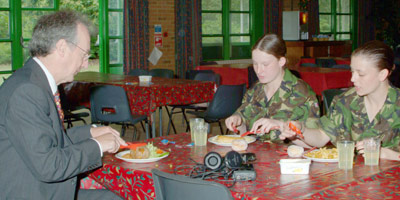 Roger Bolton at Pirbright army camp