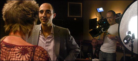 Susannah York and Sacha Tarter filming The Gigolos