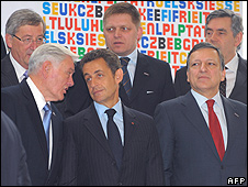 European leaders at EU-US summit in Prague, 5 Apr 09