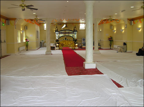 interior of the gurdwara