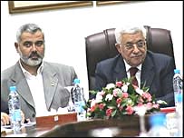 صدر محمود عباس اور اسماعیل ھنیہ