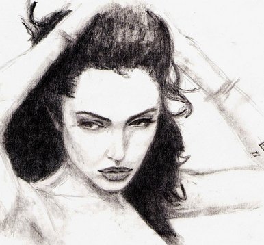 Sketch of Angelina Jolie