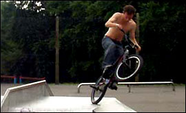 On a bike in Chapeltown