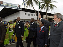 Lula durante visita ao Gabão