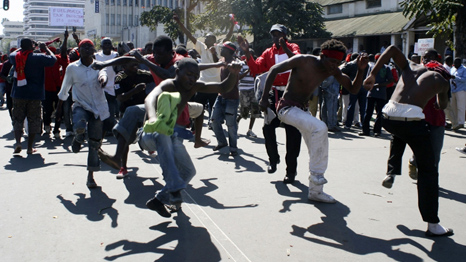 Protesters in Blantyre