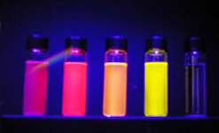 Some fluorescent test tubes