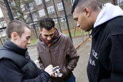 Using handheld technology on an East London estate