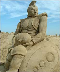 One of the sand sculptures.