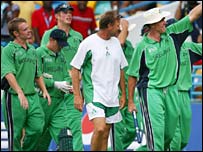 Ireland salute their fans after beating Bangladesh