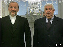 منوچهر متکی و ولید معلم- عکس از ایسنا