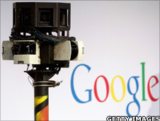 Google Streetview camera and Google logo