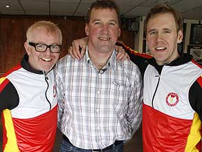 Chris Evans playing ten pin bowling