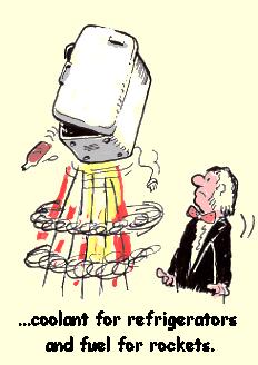 Cartoon of 'fridge as a rocket