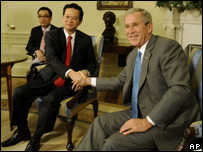 Thủ tướng Việt Nam và Tổng thống Bush ở Nhà Trắng 2008