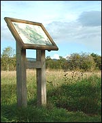 Information board at Ash Common