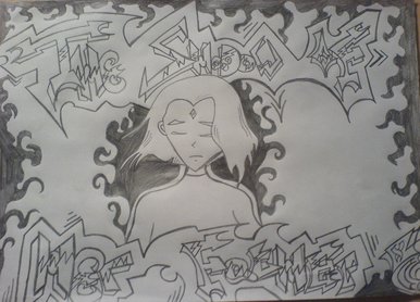 The shadow of her father (B+W)