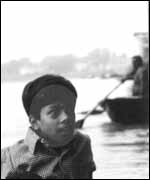 Rowing on the Ganges in Varanasi 