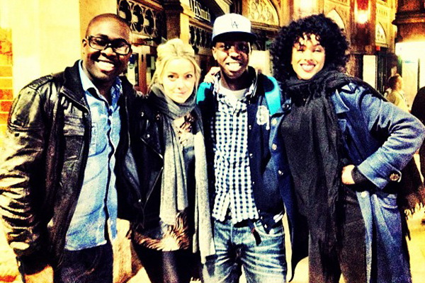 Jamal Edwards' pic of the group as they head home.