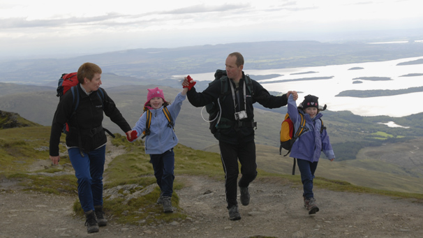 Family reach the top of Ben Lomond