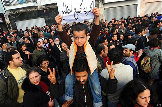 Protestas en Túnez