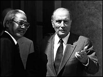 Cố Thủ tướng Võ Văn Kiệt và Cố Tổng thống Pháp Francois Mitterand